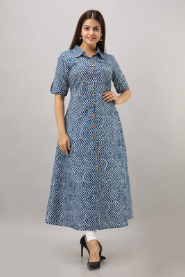 SVARCHI Women Geometric Print A-line Kurta(Multicolor)