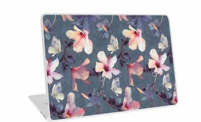 Galaxsia Floral D2 Laptop Skin Vinyl Laptop Skin Compatible for 15.6 inch(Theme: Illustrations)