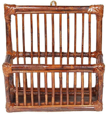 IRA Rattan Wall Magazine Rack Wall Hanging Magazine Holder(Brown, Bamboo)