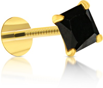 Gehlot Cubic Zirconia Gold-plated Plated Brass Nose Stud