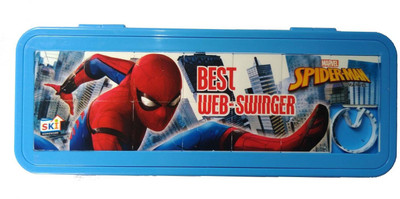 SKi 08 Blue Color Spider-man Art Plastic Pencil Box(Set of 4, Blue, Multicolor)