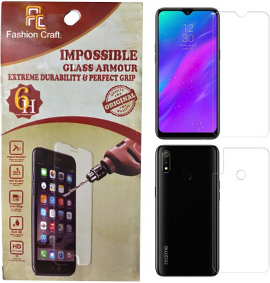 FashionCraft Front and Back Tempered Glass for Realme 3, Realme 3i(Pack of 2)
