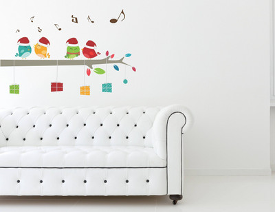 Wallzone 80 cm Singing Birds Removable Sticker(Pack of 1)