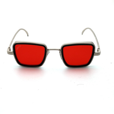 PREVIO Rectangular Sunglasses(For Men, Red)