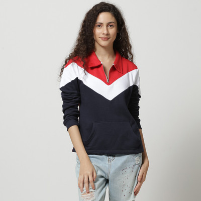 METRONAUT Full Sleeve Solid Women Sweatshirt