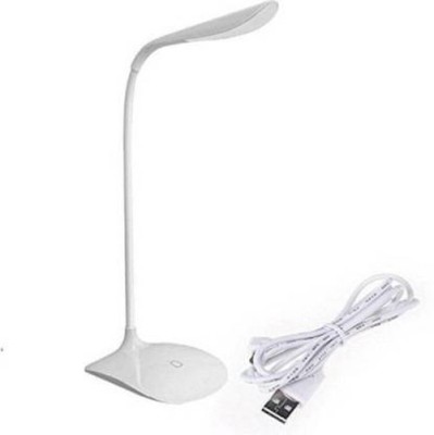 UNIQUE WORLD Powerful Rechargeable LED Emergency Table Lamp Foldable Reading Light U149 Study Lamp(18 cm, White)