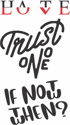 voorkoms Hate Love If not now then when Trust no one Tattoo(Hate Love If not now then when Trust no one Tattoo)