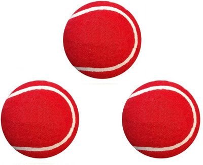 Fervor Spel Red Ball Combo 3 Cricket Tennis Ball(Standard, Pack of 3, Red)