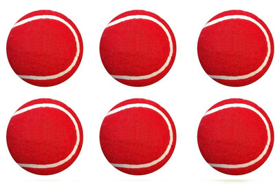Fervor Spel Red Ball Combo 6 Cricket Tennis Ball(Standard, Pack of 6, Red)
