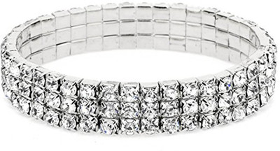 ZIVOM Brass Cubic Zirconia Rhodium Bracelet