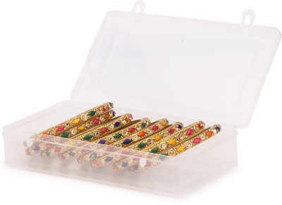 AFAST Glass Beads, Crystal Enamel Bangle Set(Pack of 8)