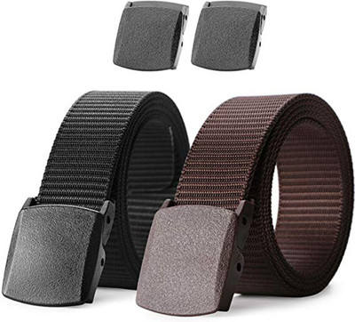 EDIFIER Men Casual Black, Brown Nylon, Canvas Belt