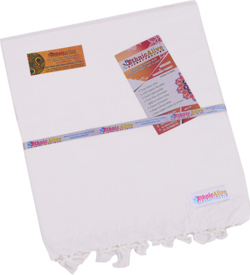 EthnicAlive Solid Single Throw for  AC Room(Silk, White)