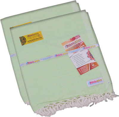EthnicAlive Solid Single Throw for  AC Room(Silk, Green)