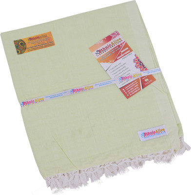 EthnicAlive Solid Single Throw for  AC Room(Silk, Green)