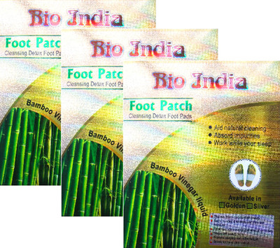 BIO INDIA Ginger Salt Toxins Remover Cleansing Detox Foot Patches(200 g)