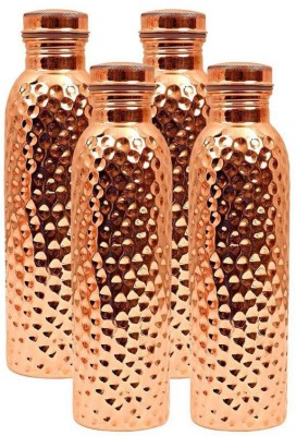 Patni Copper Hammered Design Bottle, 4 Set 4000 ml Bottle(Pack of 4, Brown, Copper)