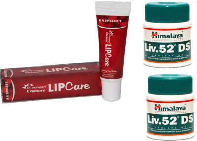 Himalaya Herbals Tablet for liver specialist and rasberry lip balm(3 Items in the set)