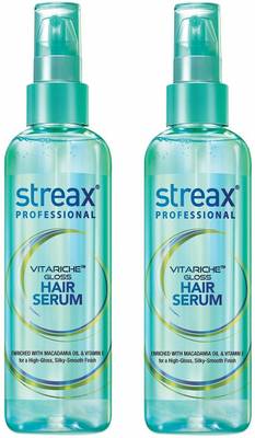Streax Professional VitaRiche Gloss Hair Serum 200ML Pack Of 2  (400 ml)