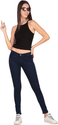 MANTOCK Slim Women Dark Blue Jeans