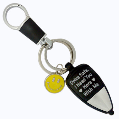 MGP FASHION Black Drive Safe Message Key Chain