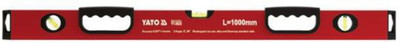 YATO YT-3024 Lacquered Surface Spirit Level 1000mm Professional spirit level with three vials Non-magnetic Engineer's Precision Level(100 cm)