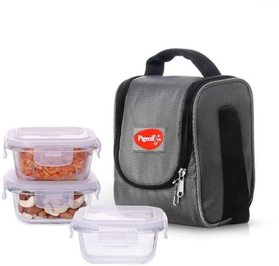 Pigeon 14338 Square Therma Fresh 3 Containers Lunch Box (320 ml)