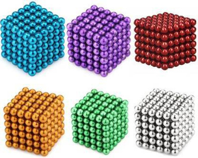 PSYCHE Magnetic Balls (3 mm 1296 Balls) Stress Relief Educational Toys (Six Colors)(1296 Pieces)