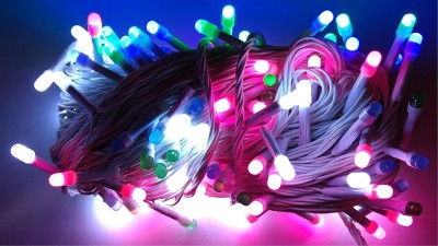 MIRADH 180 LEDs 36.02 m Multicolor Color Changing, Flickering, Steady String Rice Lights(Pack of 1)