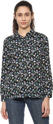 VAN HEUSEN Women Printed Casual Black Shirt