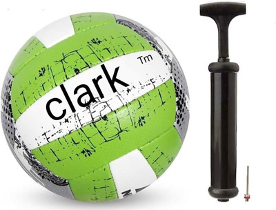 clark green volleyball with pump size 4 Volleyball - Size: 4(Standard, Pack of 1, Green)