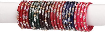 1st Time Stone Enamel Bangle Set(Pack of 10)