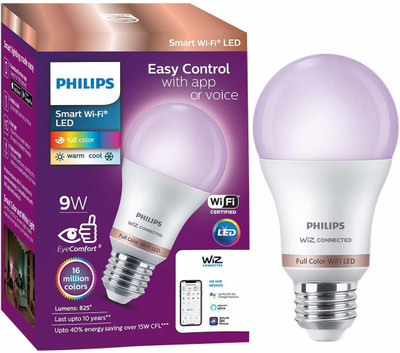 PHILIPS 9 W Basic Round E27 Decorative Bulb(Multicolor)