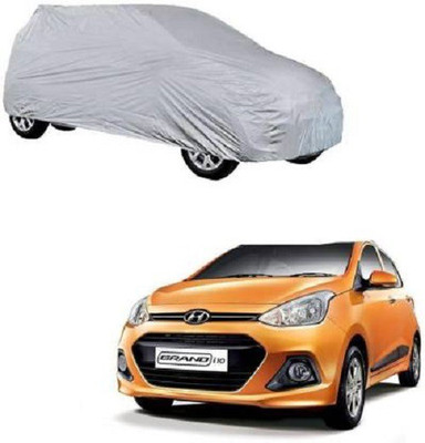 SS Mart Car Cover For Hyundai Grand i10 (Without Mirror Pockets)(Silver)