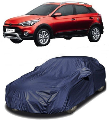 SA GROUP Car Cover For Hyundai i20 Active (With Mirror Pockets)(Blue)