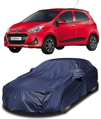 SA GROUP Car Cover For Hyundai Grand i10 (With Mirror Pockets)(Blue)