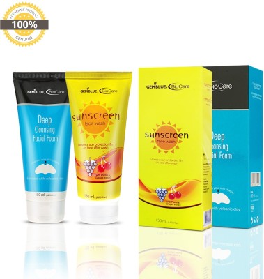 GEMBLUE BIOCARE DEEP CLEANSING + SUNSCREEN , 150ML(2 Items in the set)