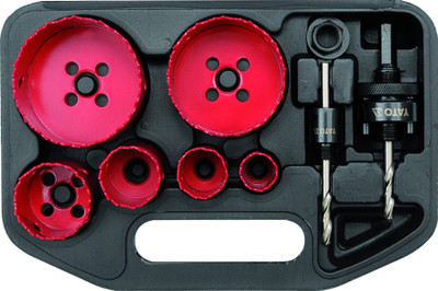 YATO YT-3380 with cutting Depth of 40mm Hole Saw 9Pcs Set Kit High Quality Metal Cutter