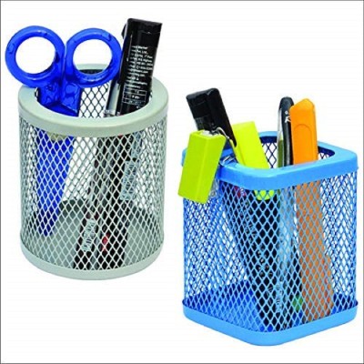 CARIZO 1 Compartments Mess Metal Pen-Pencil Holder Stand(Multicolor)