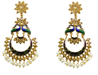 PURPLE RABBIT ER-36 EARRING Beads Metal Drops & Danglers, Earring Set, Chandbali Earring, Plug Earring