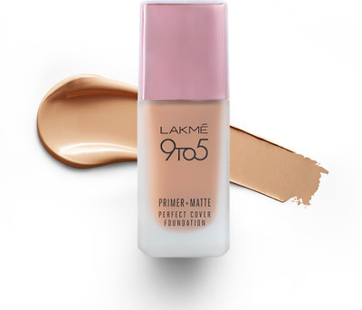 Lakme 9To5 Primer + Matte Perfect Cover  Foundation  (W240 Warm Beige, 25 ml)