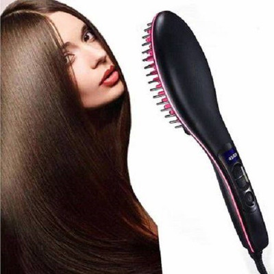 FIVANIO Simply Straight Fast Ceramic Brush with Lcd Display VI-HQT-906B SIMPLY STRAIGHT Hair Straightener Brush(Multicolor)