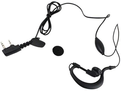 Inext 2-pin K Type Earphone with Mic for Walkie Talkie (6 Piece) Wired Gaming Headset(Black, In the Ear)