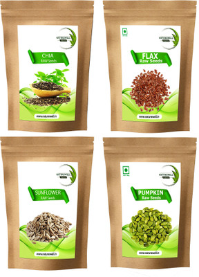 Naturewell Combo of Chia Seed/Pumpkin Seed/Sunflower Seed/Flax Seed-100g Each Seed(100 per packet)