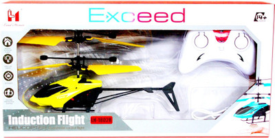 ZXIMI Exceed Induction Type 2-in-1 Flying Indoor & Outdoor Helicopter with Remote Control(Yellow)