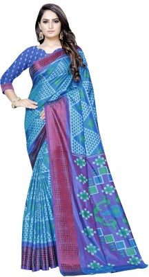 Ratnavati Printed, Self Design Bollywood Silk Blend, Dupion Silk Saree(Multicolor)