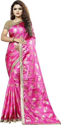 Fashion Day Printed Bollywood Silk Blend Saree(Pink)