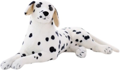 Tickles Realistic Stuffed Animals Sitting Dalmatian Dog Plush Toys for Children's Birthday Gifts Soft Stuffed For Kids  - 26 cm(White)