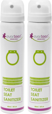 everteen Instant Toilet Seat Sanitizer Spray for Women – 2 Packs (90ml Each) Floral Spray Toilet Cleaner(2 x 90 ml)