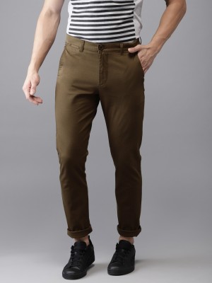 The Indian Garage Co. Slim Fit Men Brown Trousers
